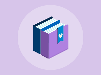 Library icon book flat icon isometric