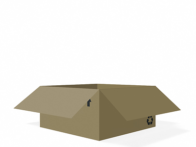 Cardboard Box Animation 3d after effects animation bounce box cardboard loop motion graphics shipping this side up