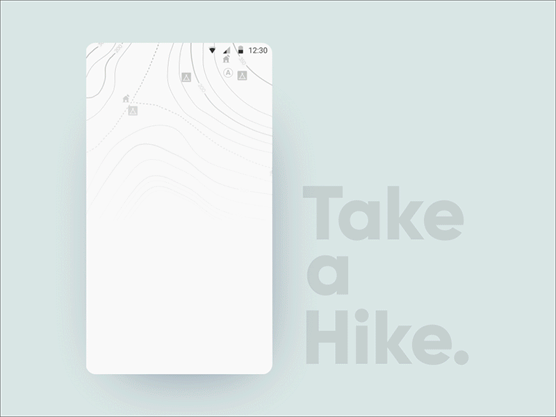 Take A Hike animation concept hiking mobile mobile app mobile ui motion motion design ui uidesign uiux