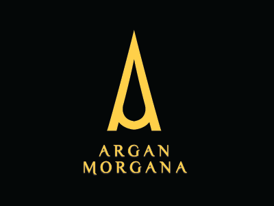 Argan Morgana arganoil drop letter oil seed typography