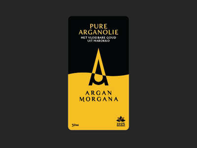 Argan Oil Label arganoil drop gold label letter liquid oil packaging seed typography