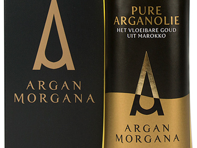 Argan Morgana Packaging arganoil drop gold label letter liquid oil packaging seed typography