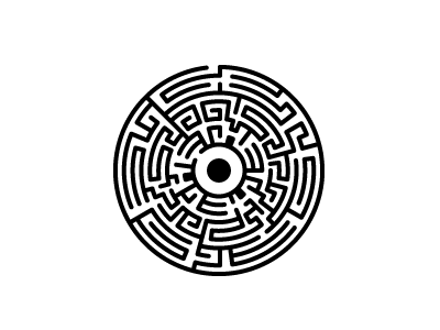 Get to the point logo maze tattoo