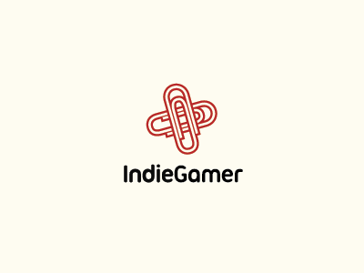 IndieGamer game gamer games indie logo paperclip