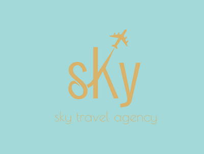 Sky travel agency logo branding design graphic design illustration logo