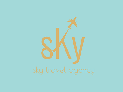 Sky travel agency logo
