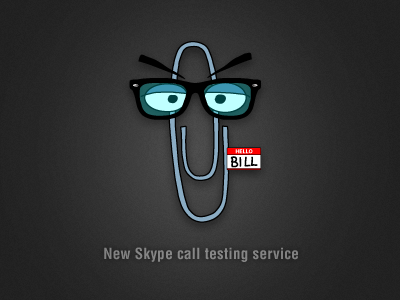 Microsoft buys Skype: Support gets an upgrade cartoon character clippy death to clippy disguise glasses illustration illustrator microsoft paper clip rebrand skype tech support tongue and cheek
