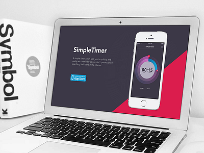 SimpleTimer Landing Page clock countdown hero hours ios iphone landing page minutes reminder simple timer website