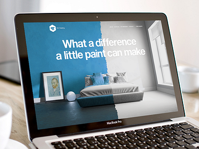 Painting company website branding decorating hero home decorating huge typography landing page paint painting typography van gogh vincent van gogh website