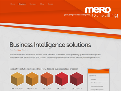 Mero website is now online 978.gs 978px grid angles css3 cubes curves helvetica neue hexagon home page homepage index infographics isometric landing page museo sans navigation polyhedrons square triangle website