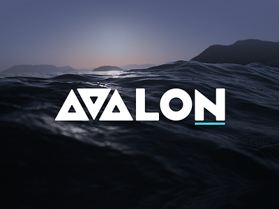 Avalon Logo branding geometric logo logotype minimal ocean shapes waves