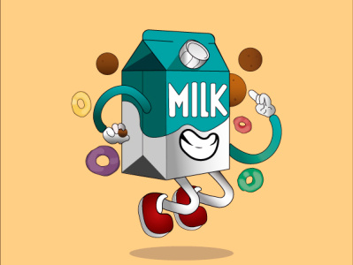 Milk carton app branding design icon illustration logo vector