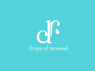 Drops of Renewal d design drop icon logo r rain renewal type typography
