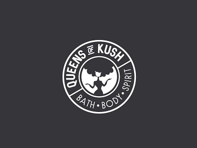 Queens of Kush Logo bath beauty black body brand character design illustration kush logo queen