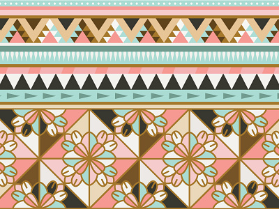 Aztec Flower tile pattern aztec design flower geo geometric illustration new age pattern pattern design textile tile triangle