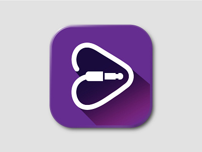 LiveGig App icon WIP app branding design heart icon live logo music play