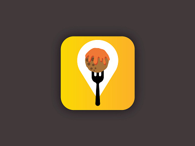 WherEat App app clean design eat fork icon location meatball pin restaurant simple travel