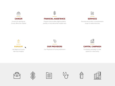 Hospital Icons building career doctor financial hospital icon icons nursery services set website