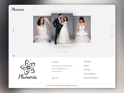 Plumeria Website clean design landing page minimal simple ui ux web website wedding