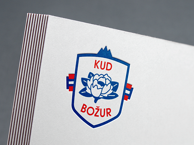 KUD Bozur amblem bozur folklor folklore kud logo modern peony simple slovenia slovenija triglav