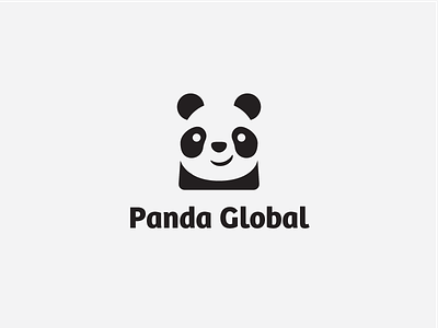 Panda - Day 3 Daily Logo Challenge animal bear daily logo daily logo challenge design flat logo negative space negative space logo panda panda bear panda logo simple smile