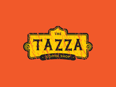 Daily Logo Challenge - Day 6 - Tazza beans branding coffee coffee shop custom daily logo challenge design flat illustration label lettering logo shop simple tazza tin type typography vector vintage