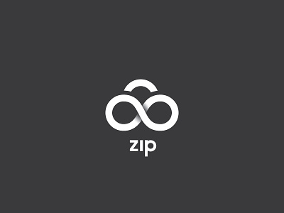 Daily Logo Challenge - Day 14 branding clean cloud cloud computing data design eternal infinity logo network server simple zip