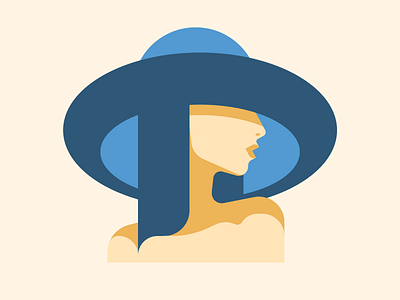 The Hat 2d cap debut fashion flat flat design hat illustration illustrator portrait vector woman