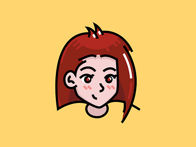 Myself avatar character clean flat girl icon illustration illustrator myself people portrait woman
