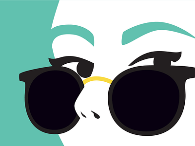 The Gaze aquamarine avatar character clean design eyes flat girl glasses green icon illustrator people portrait vector woman