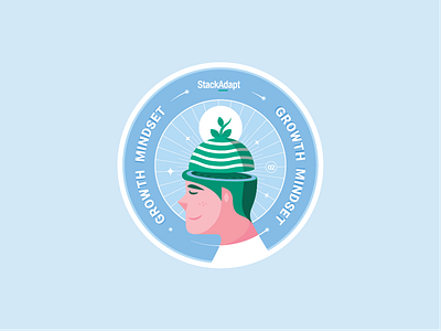 Growth Mindset art badge branding character clean company branding composition design flat fun as hell graphic graphic design icon illustration illustrator logo type typography ui vector