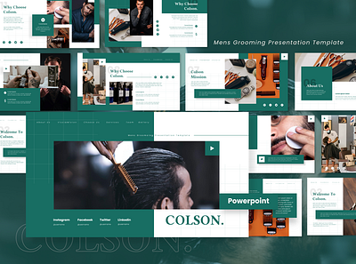 Mens Grooming Presentation Template powerpointdesign