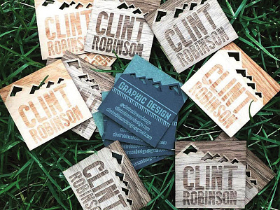 Business Cards business cards laser mountains outdoors snow wood