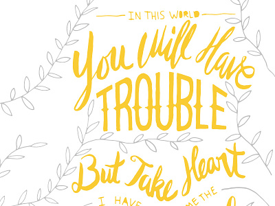 In This World handlettering lettering scripture typography