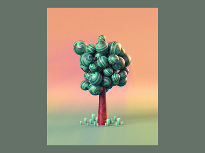 Week 15 - Breezy 3d after effects animation arnold breezy dynamics isometric loop mash maya motion nature spring tree windy