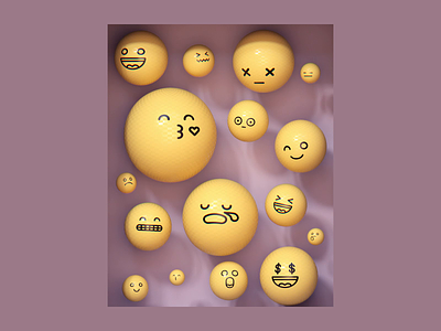 Non-fungible emotions 3d animation arnold balloon cryptoart dynamics emoji emotions isometric loop maya motion nft