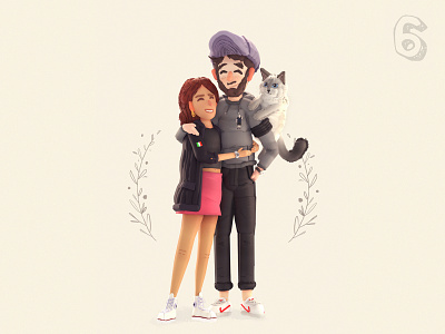 Anniversary 6 3d anniversary arnold clay design illustration maya oculus oculus quill painting portrait quill ragdoll virtual reality vr vr painting year