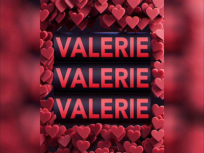 Happy Valerie's Day 3d animation c4d candy cinema4d design dynamics hearts illustration isometric loop motion simulation valentine valentines day