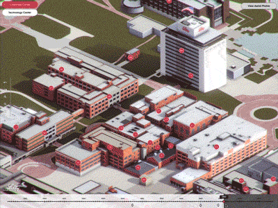 Lilly Campus 3d animation buildings campus city eli lilly history isometric lilly realtime unity visionthree