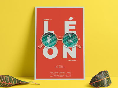 L É O N 3d arnold glasses illustration leon luc besson maya movie photoshop poster reflection the professional
