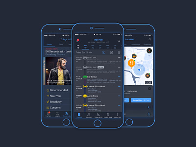 iOS Travel App Concept (MVP) app flat ios ios app mobile navigate to do travel trip ui ux