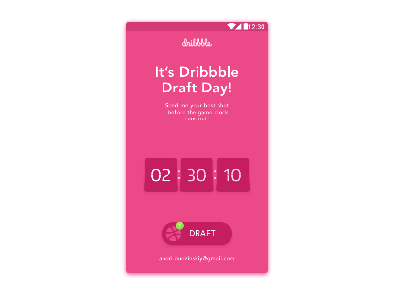 Dribbble Draft Day by Andri Budzinskiy on Dribbble