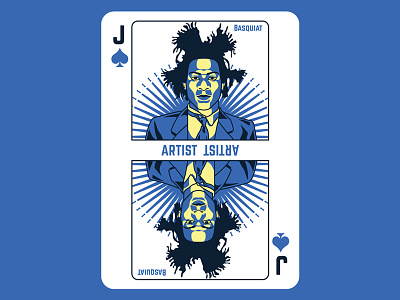 Basquiat basquiat illustration jack of spades playing cards vector