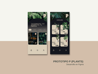 Cuenta >> P (plants) design ui ux