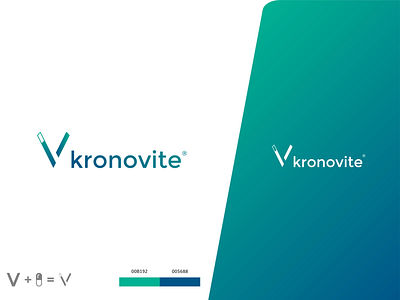 Kronovite Logo after effect animation branding design illustration logo motion graphics vector