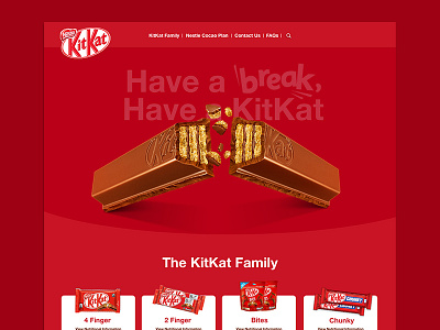 KitKat Homepage design kitkat thirty ui user interface ux web design website
