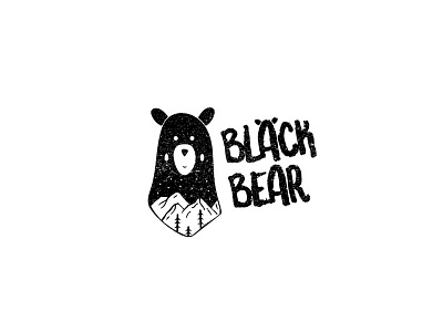 Black Bear ai bear brand branding identity logo typography vector