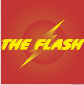 The Flash album cover speed type vector vignette