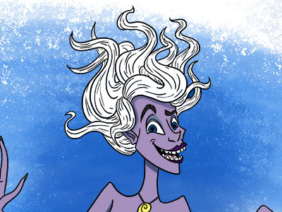 The Sea Witch cartoon character design concept art digital illustration illustration the little mermaid