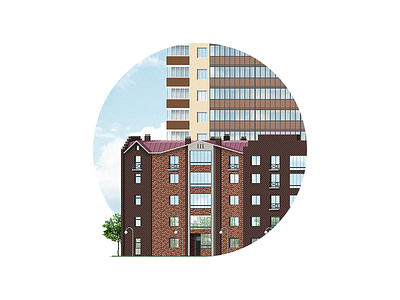 Modern Building Illustration buildings illustration pixel perfect